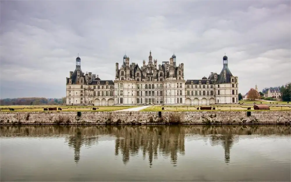 Здание замка chambord Франция 4 размера домашний декор холст печать плаката | Дом и