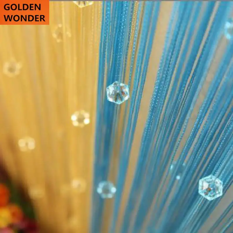 

2013 hot sale crystal bead curtain partition deviders entranceway curtain 1*2 meters romantic string thread curtain