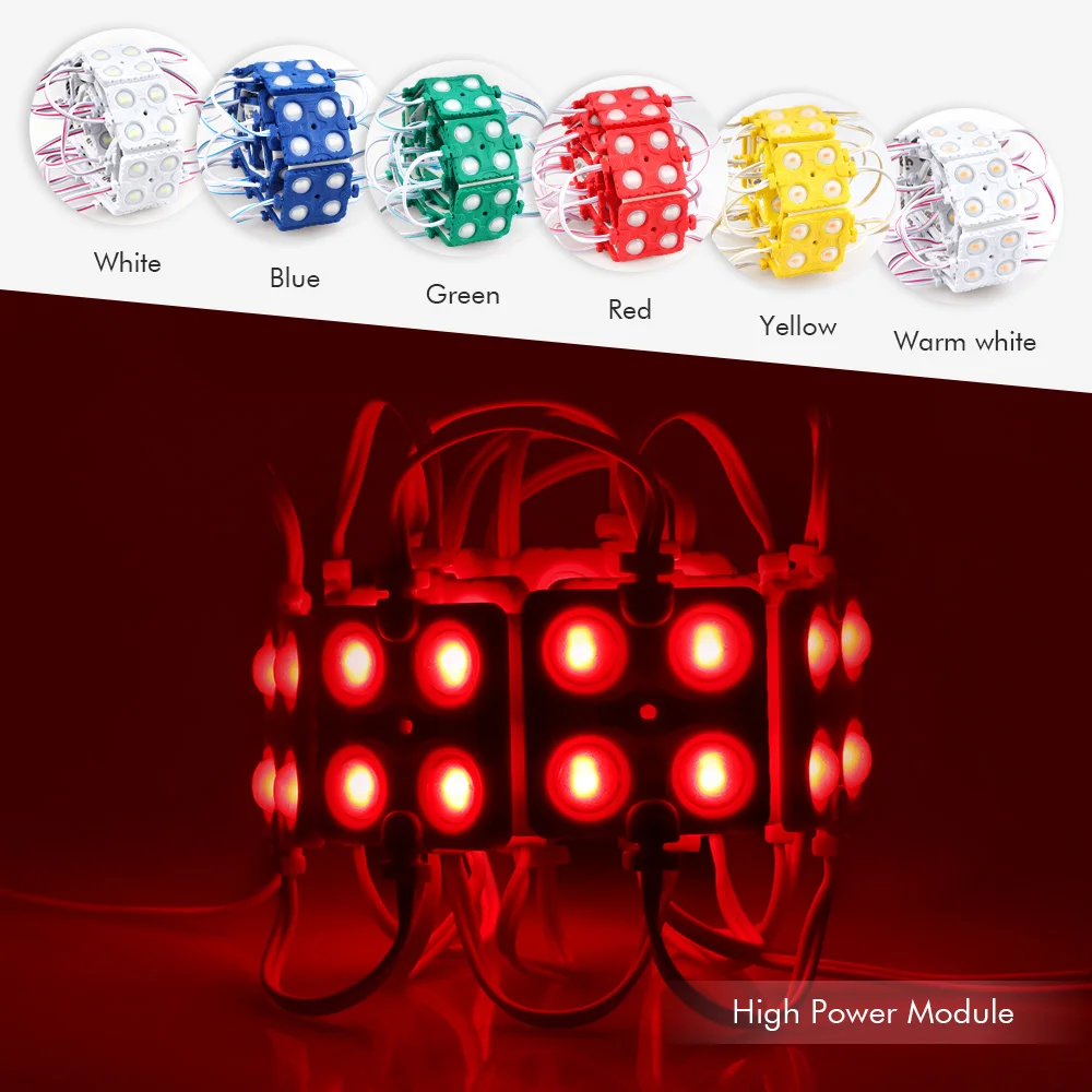 20 шт./лот впрыскивающий объектив СВЕТОДИОДНЫЙ модуль 5730 smd 4 Led 12V