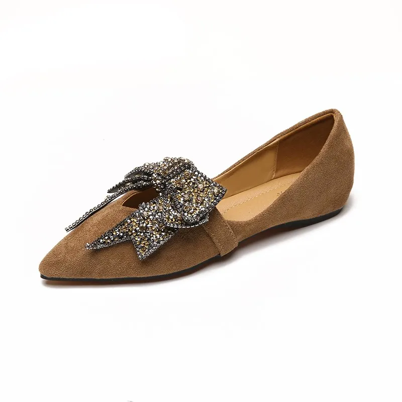 Chaussures Bout Profonde Bouche Femmes Nouvelles 2018 Noir Mis Saisons Simples Arc Plat kaki Doux Peu XAxFgq