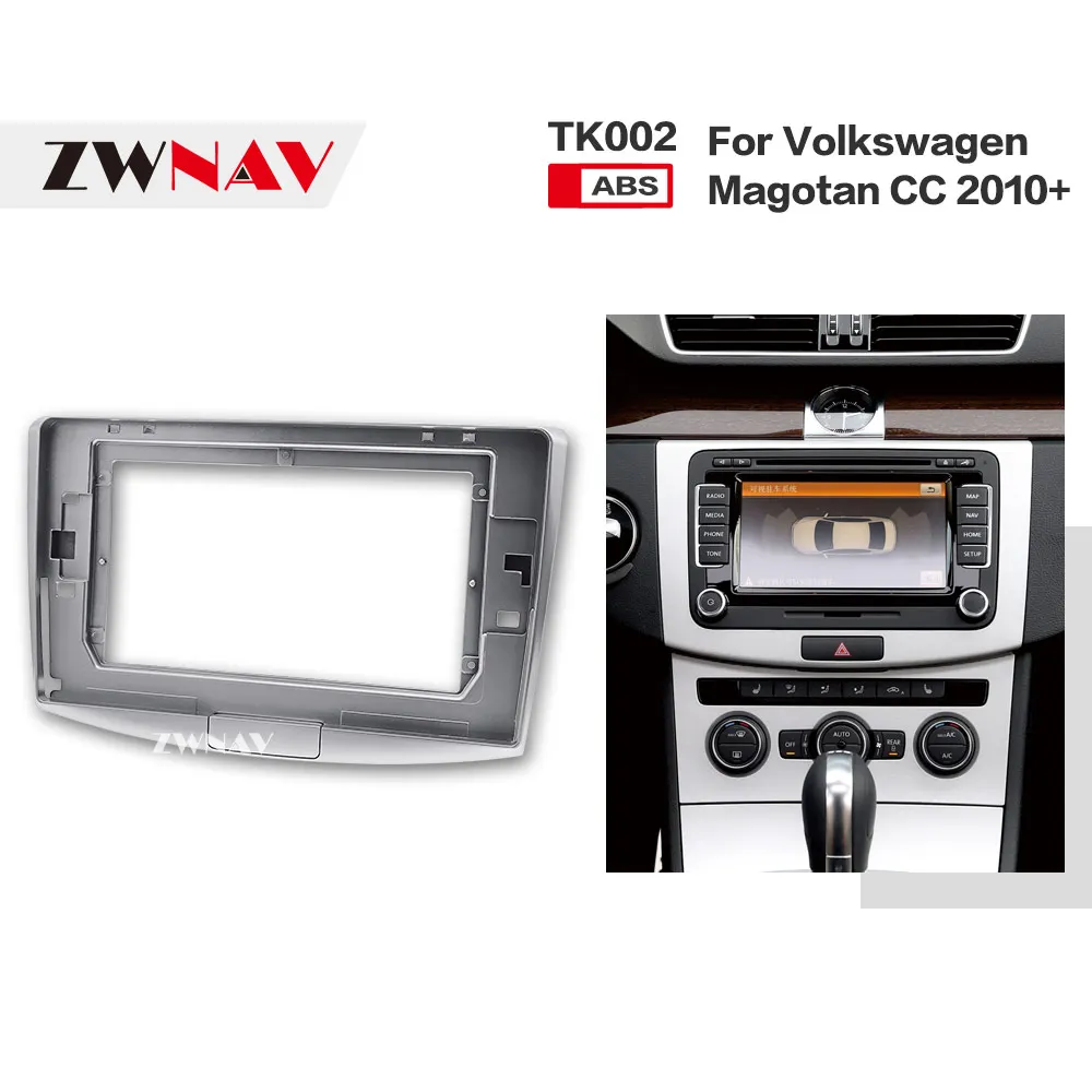 

Автомобильная Двойная Рама ZWNAV, панель радио, DVD, внутренняя отделка для Volkswagen Magotan CC