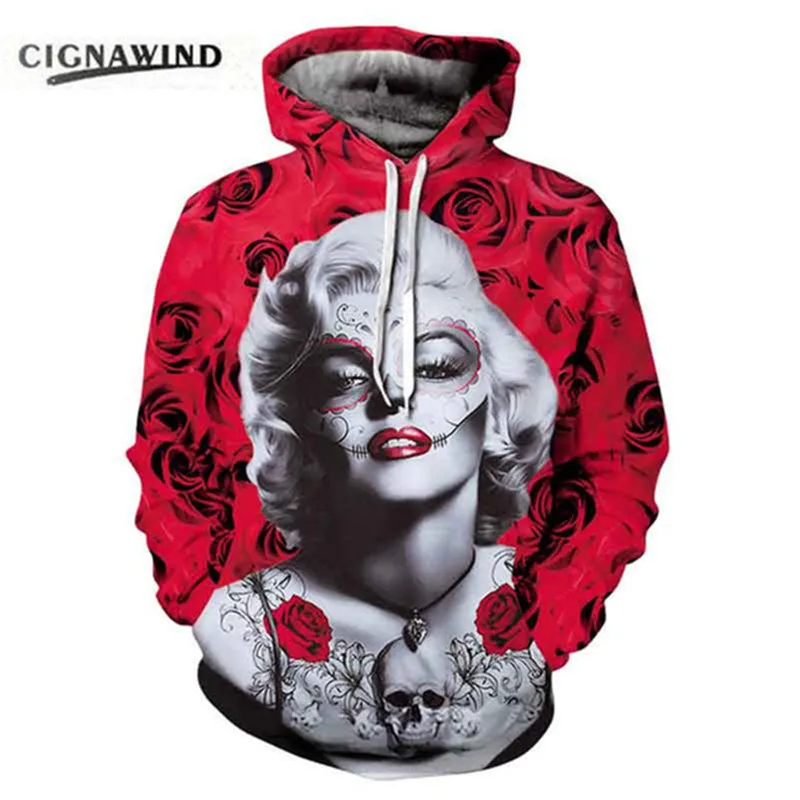 marilyn monroe skull hoodie