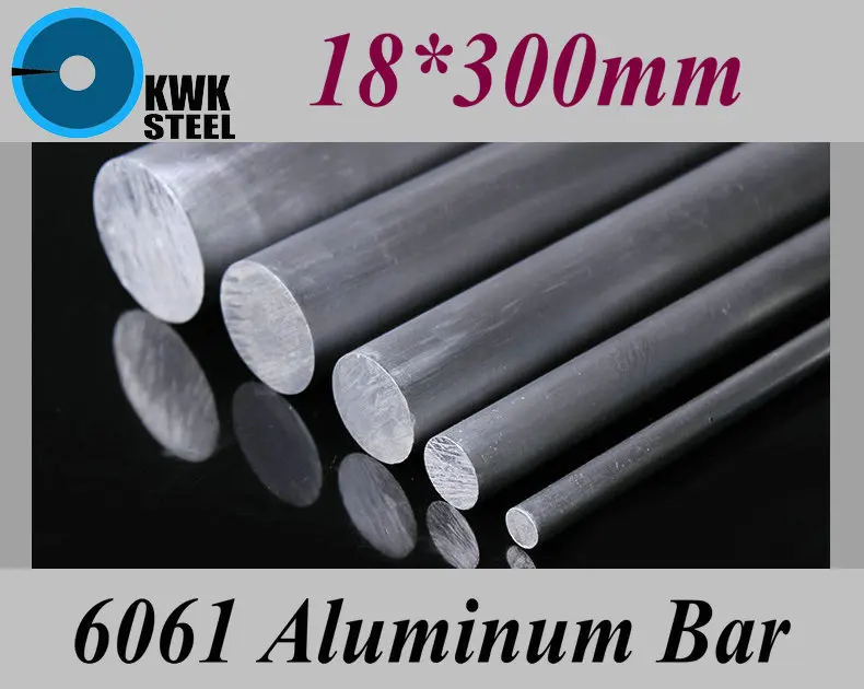 Redonda de Alumínio Dureza da Haste para a Indústria 18*300mm de Alumínio Barra Forte Faça Você Mesmo Material Metal Frete Grátis 6061 ou