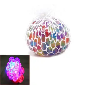 

Squeeze Ball with Mesh Flash Glowing Squeeze Toy Anti Stress Relief Grape Ball