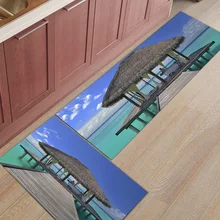 Деревянный мост, деревянный дом, море и небо, коврики для входа, грязи, мусора, Траппер, скребок для обуви, аксессуары, наборы