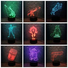 Подарок для фанатов игры 3D светодиодный светильник 7 цветов сменный Настольный светодиодный ночник лава лампа Акриловая Иллюзия комната атмосфера светильник ing Декор