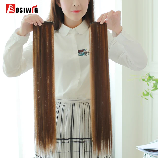 Best Offers AOSIWIG 2 Clip Long Straight Hair Extensions 3 Sizes One Piece Heat Resistant for Women Hair Extensions Best Offers AOSIWIG 2 Clip Long Straight Hair Extensions 3 Sizes One Piece Heat Resistant for Women Hair Extensions