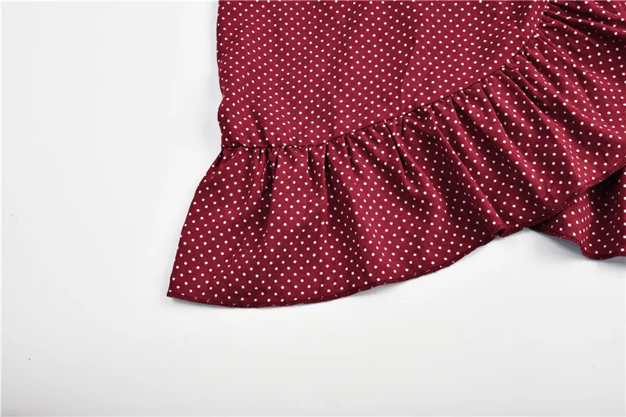 Gladiolus Polka Dot Summer Dress Women Spaghetti Strap V Neck Backless Sexy Ruffles Mini Women Dress Casual Beach Ladies Dresses (35)