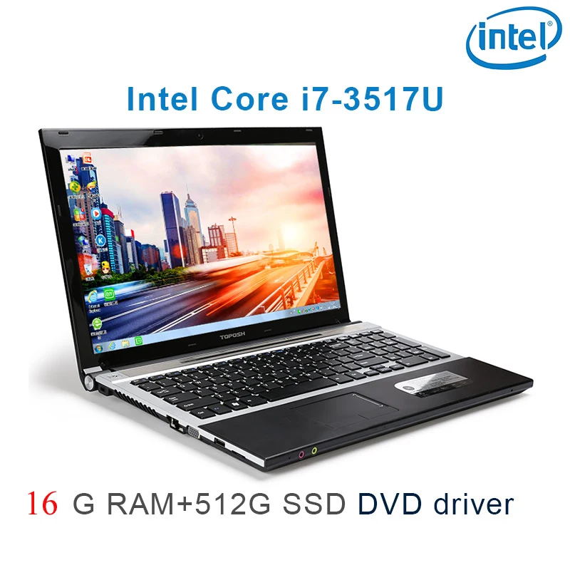 P8-22 black 16G RAM 512G SSD i7 3517u 15.6" gaming laptop DVD driver keyboard and OS language available for choose