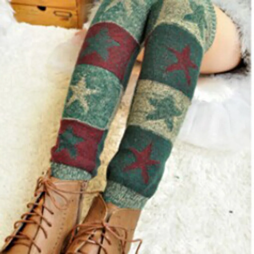 

Women Leg Warmers 2018 Spring Autumn new Warm polainas Knitted Girl's Solid Casual Loose Crochet Long Socks wholesale 5 Colors