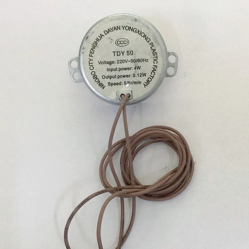 Горячая Распродажа 1 предмет TYJ50 AC 220V-240V 5/6r/мин CW/CCW Синхронный Снижение Шестерни с