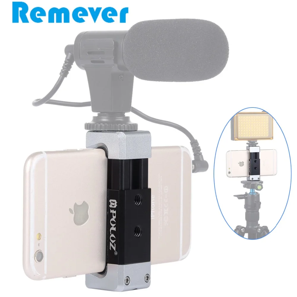 

Aluminium Alloy Metal Extendable Phone Holder Clip Gimbal for Iphone Xiaomi Huawei Samsung 4-6.5" Phones Mount for Tripod