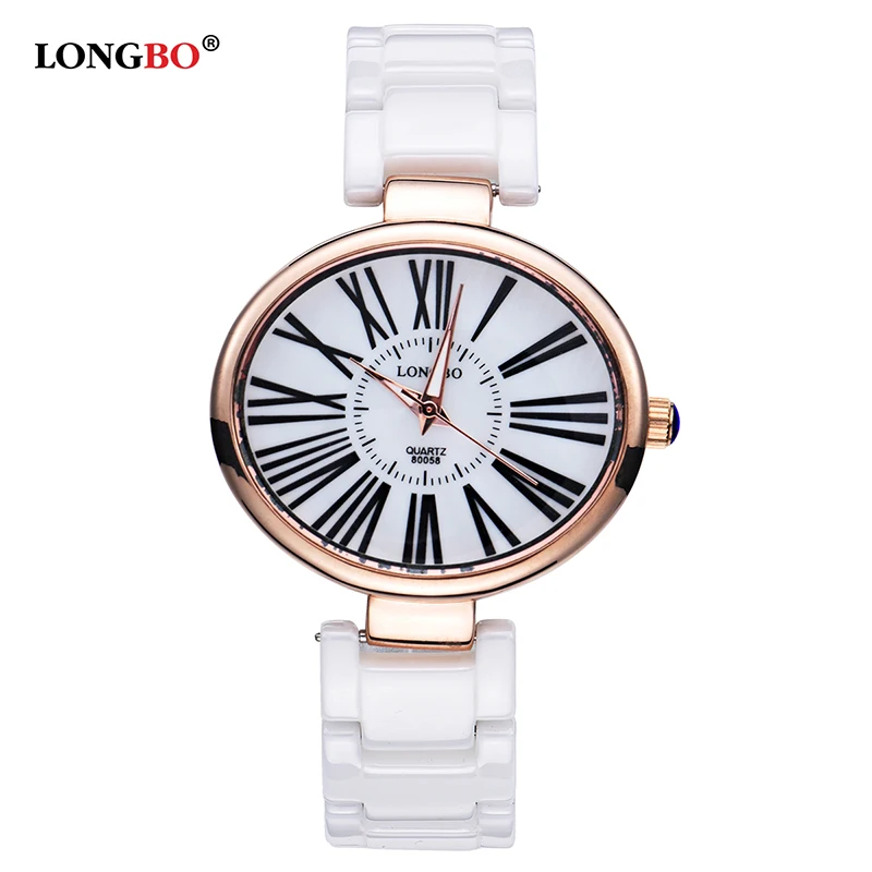 

LONGBO Fashion Women Watches White Ceramic Quartz Watch Waterproof Ladies Wristwatch Casual Female Gifts