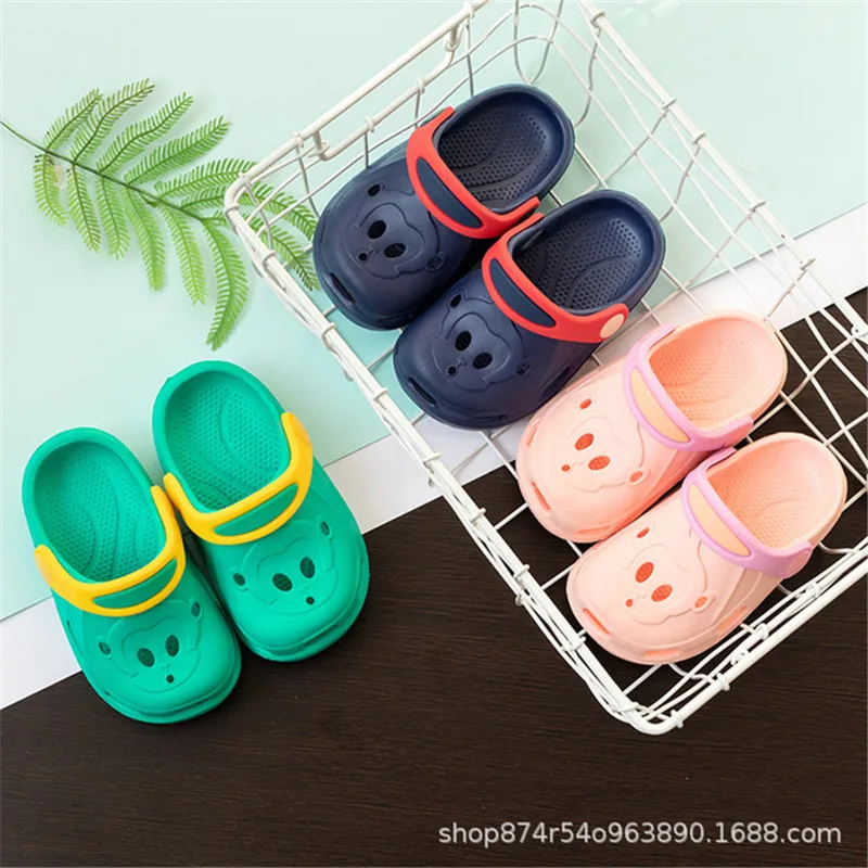 

Kids Sandals Summer Toddler Girls Boys Barefoot Shoes Beach Croc Money Cartoon Baby Rubber Shoes Water Clog Slippers Candy Shoes