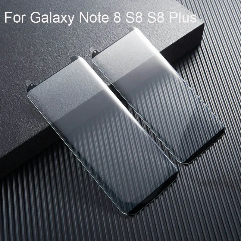 

For Samsung Galaxy Note8 S8 S9 Plus Screen Protector 9H 3D Curved Protective Film Glass Case Friendly Tempered Glass Half Curved