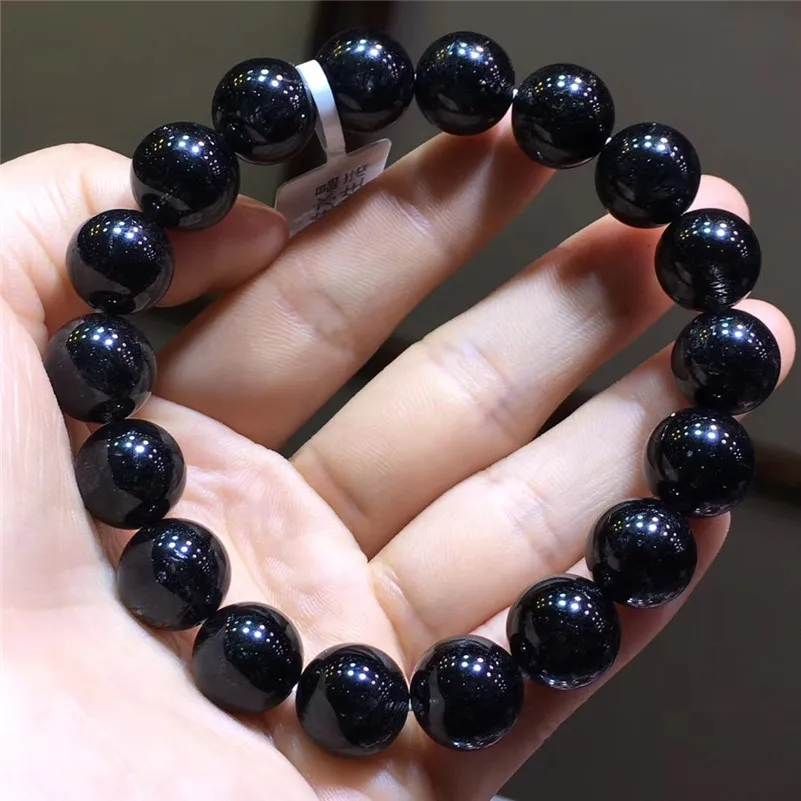 Natural Black Hair Rutilated Quartz Stone Bracelet  (6)