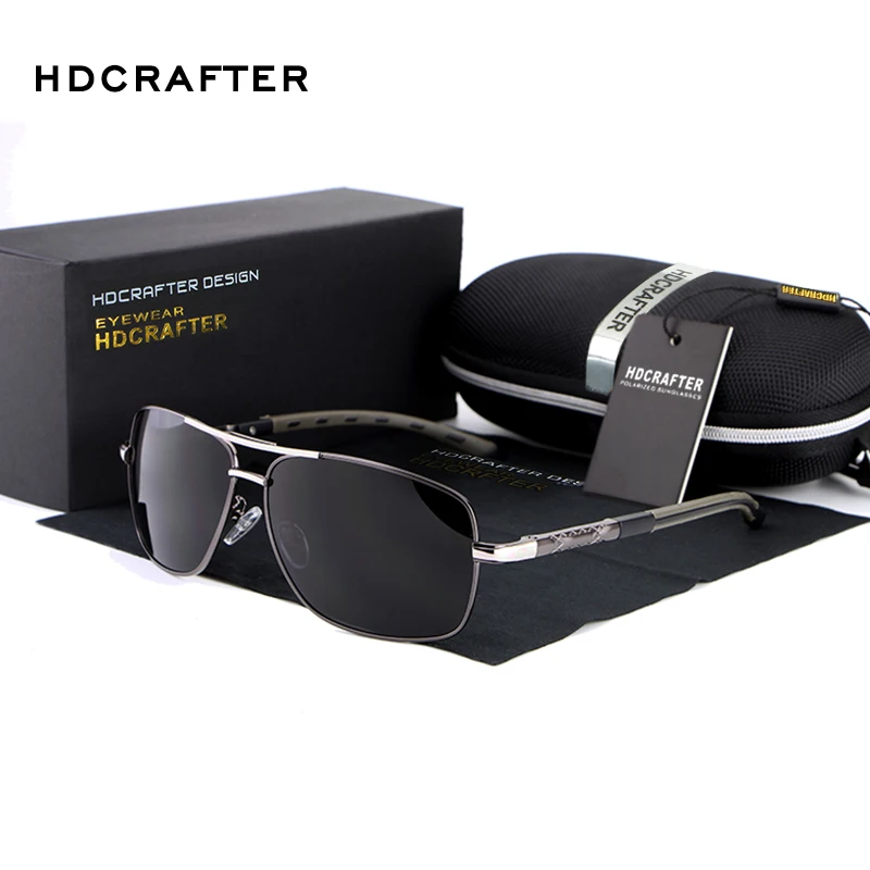 

HDCRAFTER Brand Designer Sunglasses Men Polarized Driving Mirror Sun Glasses For Men High Quality oculos de sol masculino
