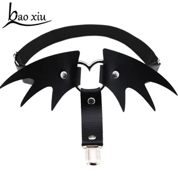 

Harajuku Gothic Rave Night Club Fetish Leg Belt Leather Wing Elastic Harness Body Bondage Stocking Suspender Women Straps