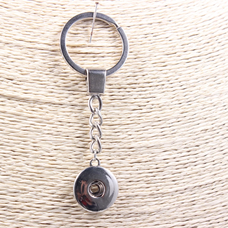 Metal Snap Button Key chain Key rings Men's Fashion Jewelry Keychain