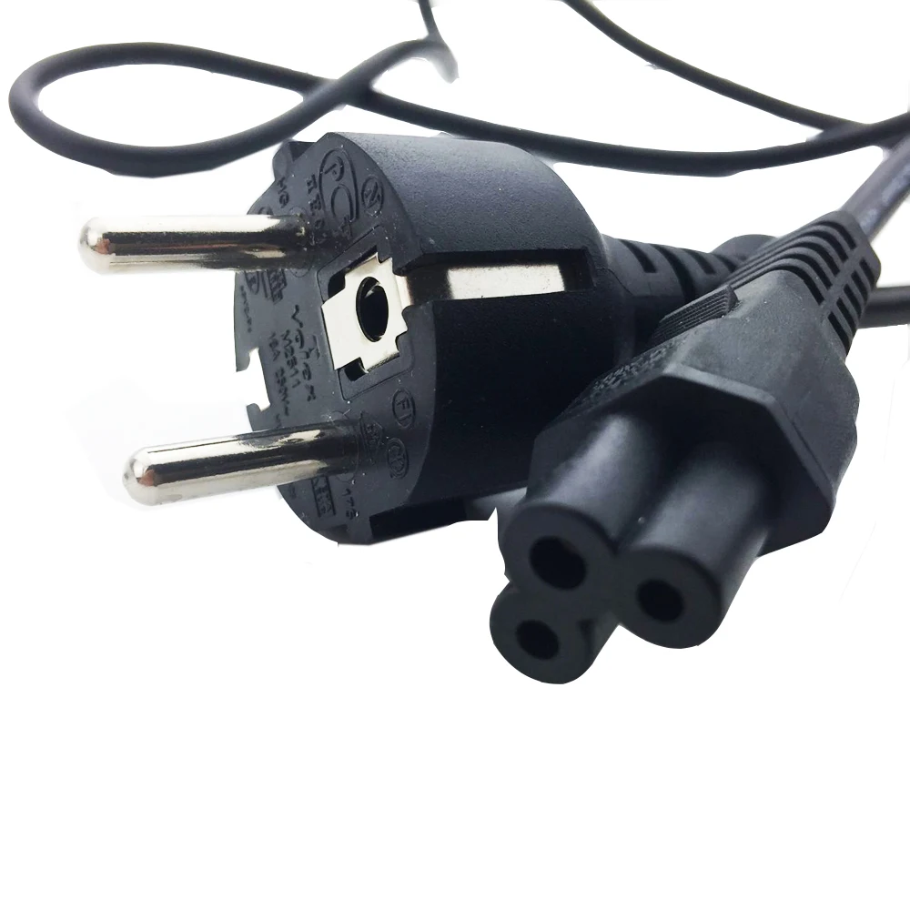

EU C5 2 Pin Clover Leaf Mains Cable Charger Power Cord IEC C5 Mickey Mouse for laptop notebook charger adapter