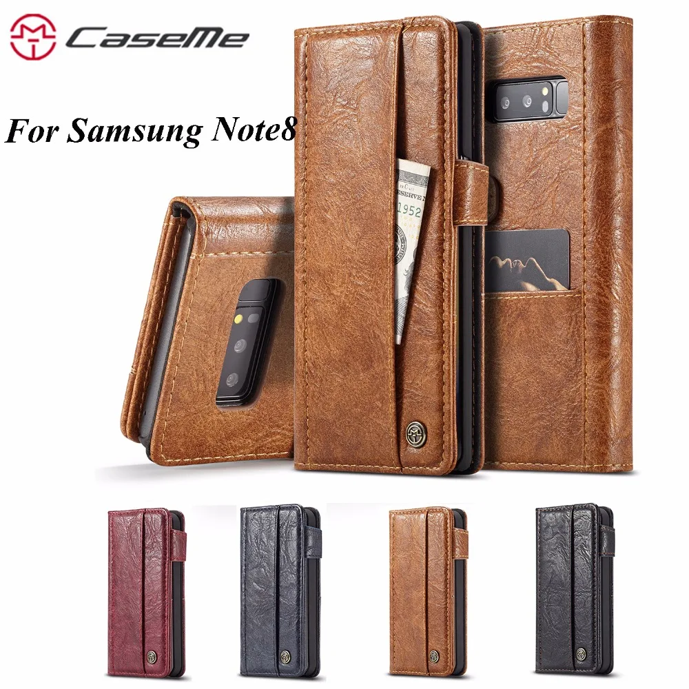 

For Samsung Note 8 Case CaseMe Leather Case For Samsung Note8 Stand Flip Cover Wallet Card Slot Luxury Magnetic Phone Coque