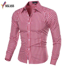 Новая модная мужская рубашка с длинным рукавом мужская рубашка Брендовые повседневные деловые стильные рубашки 7 цветов Лидер продаж