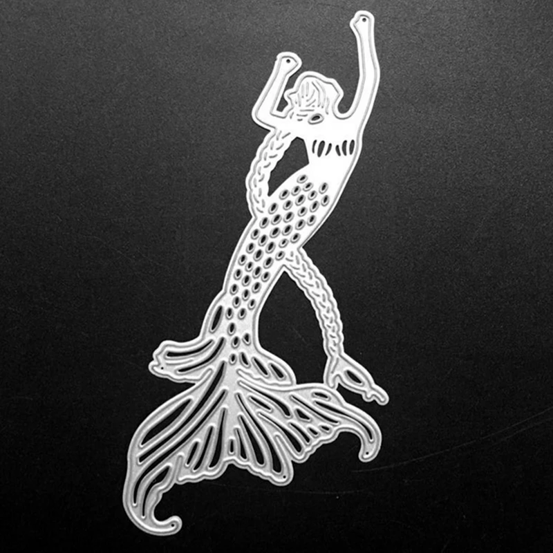 

SCD845 Mermaid Metal Cutting Dies For Scrapbooking Stencils DIY Album Cards Decoration Embossing Folder Die Cuts Tools Mold New