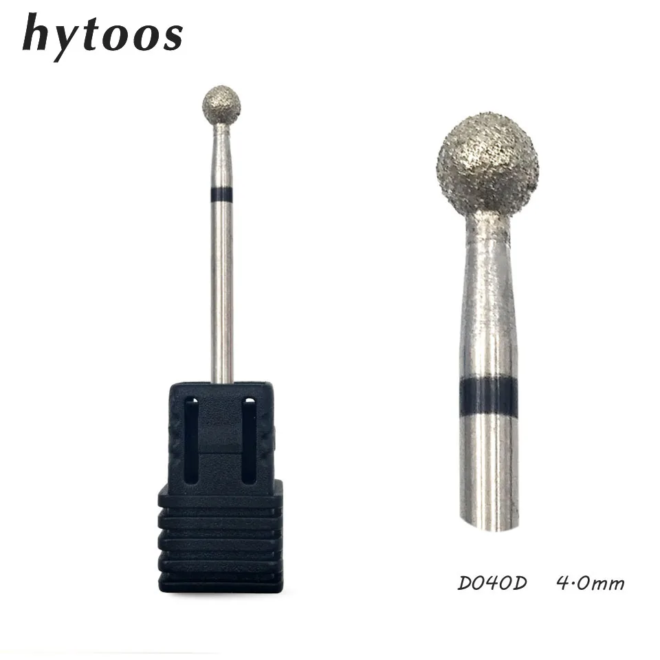 HYTOOS 3 шт./лот алмазное сверло для ногтей с шариками вращающееся 3/32 дюйма кутикулы