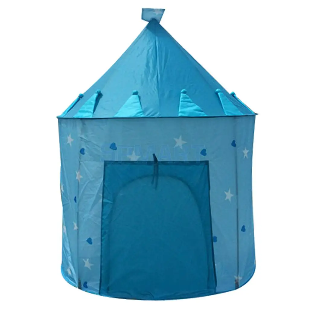 Portable Folding Blue Pop Up Playhouse Tent for Kids Indoor Outdoor Play Tent Toyin Toy Tents