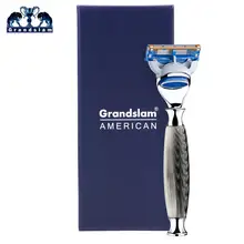 Grandslam ручная коробка передач с 5 Слои лезвие картридж Безопасная бритва, профессиональный бритвы для Для мужчин для ухода за бородой для бритья для удаления волос