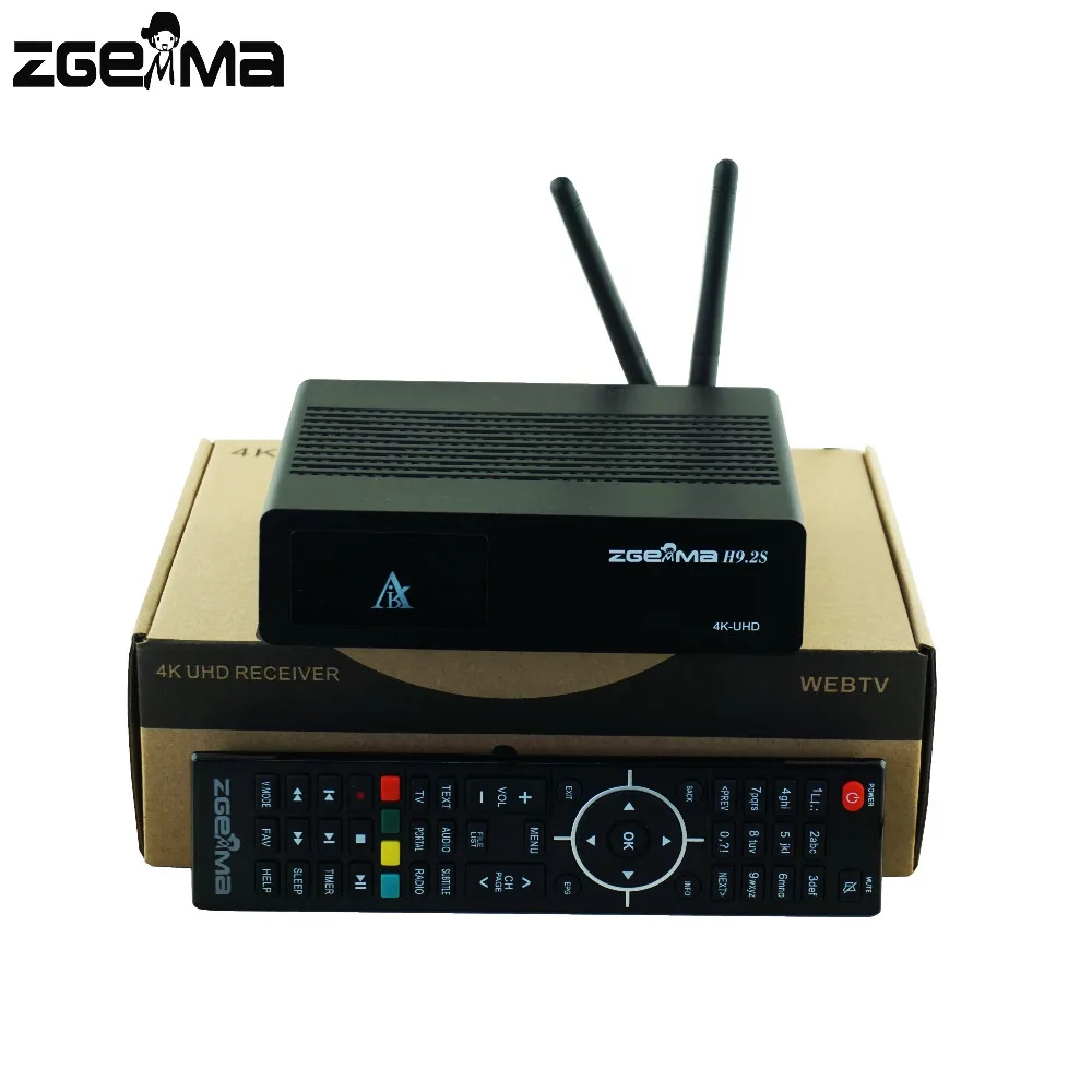 Новейший Zgemma H9.2S HEVC H.265 4k UHD 2160P 2XDVB-S2X Enigma 2 Linux 4,1 IP tv STALKER Твин тюнер спутниковый ТВ Декодер Reicever