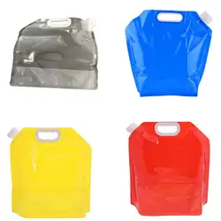 5L открытый Портативный большой Ёмкость Портативный воды сумка Открытый Восхождение складываемый бак для воды сумка прозрачный и желтый и