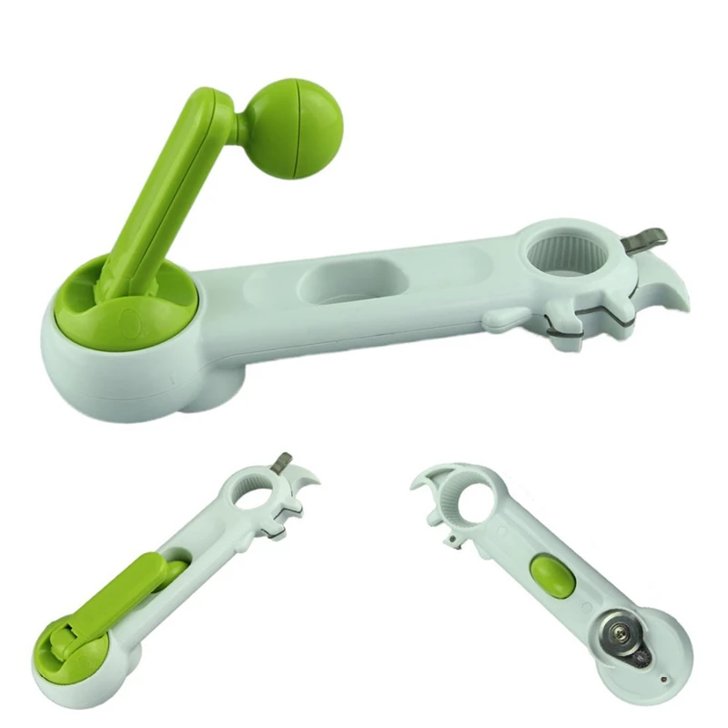 

Six In One Can Opener For Cans Multi-function Jar Beer Bottle Opener Portable Travel Kitchen Accessories