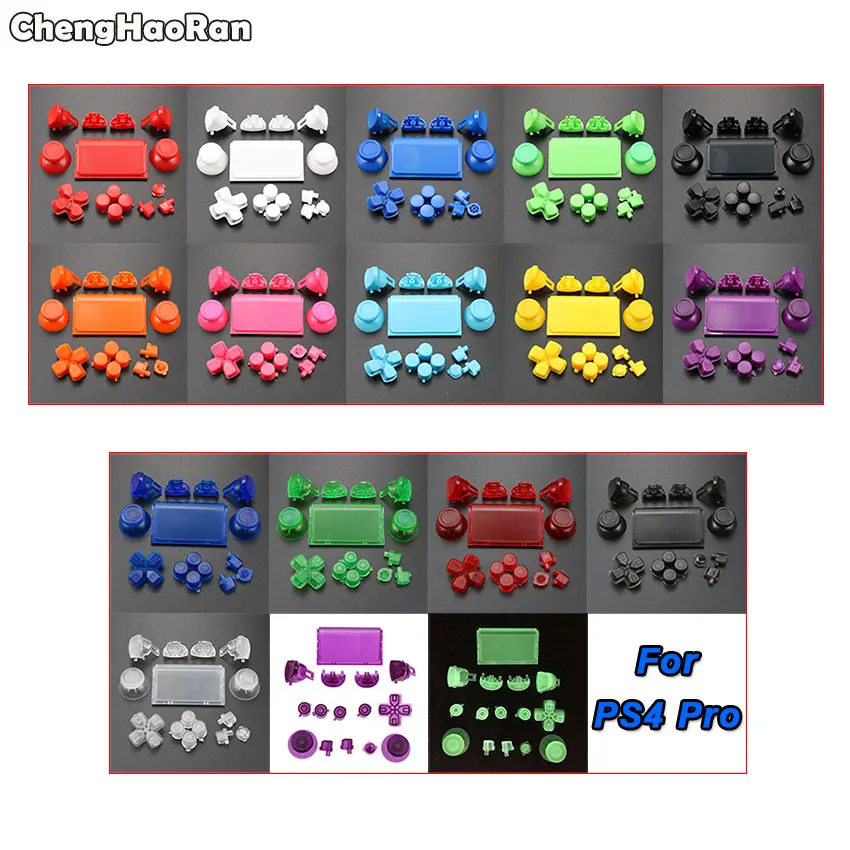 

ChengHaoRan Full Set Joysticks Dpad R1 L1 R2 L2 Direction Key ABXY Buttons For Sony PS4 Pro JDS-040 Controller