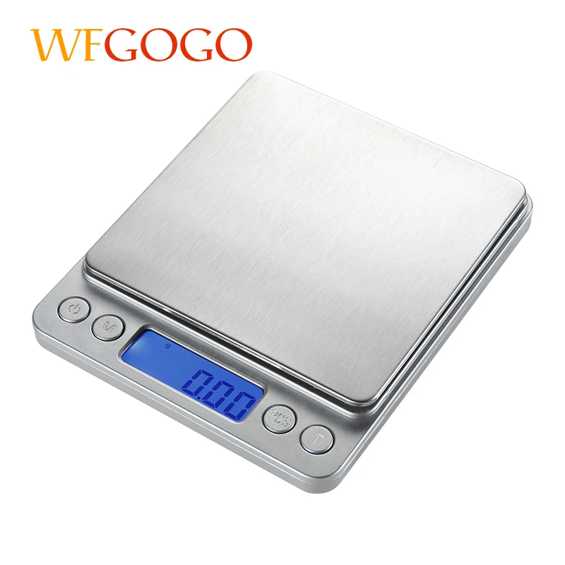 

WFGOGO Digital Kitchen Scales Cooking Measure Tool Stainless Steel Electronic Weight Scale LCD Display Palm scales 3kg/0.1g
