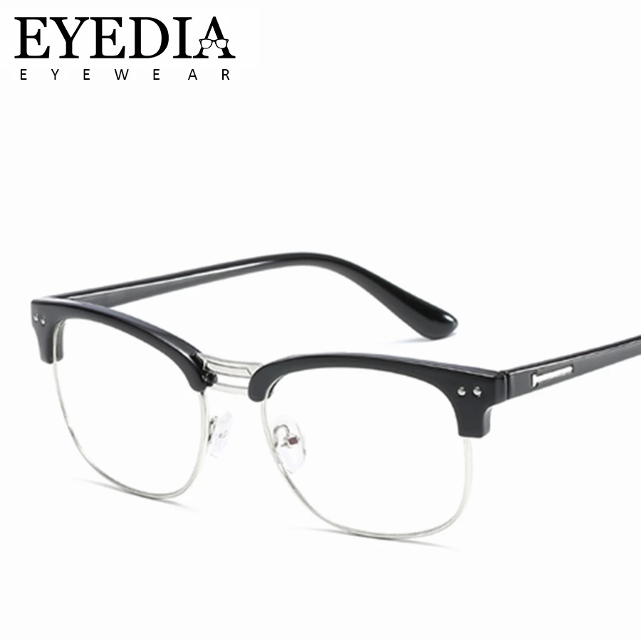 Classical High End Men Women Half Metal Alloy Prescription Glasses