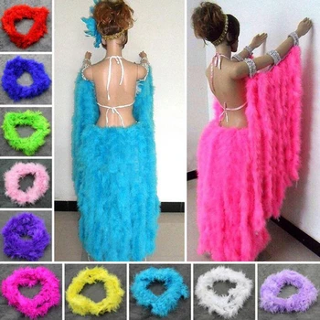 

2Yard Fur Strips Ribbon Feather String Tape Sewing Trimming Craft Fluffy DIY Supplies Wedding Party Clothes Decoration KYY8185