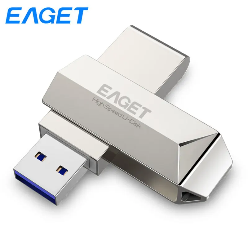 EAGET F70 Usb флешка 64 ГБ металлическая ручка привода 32 Флешка USB 3 0 Flash Memory stick ключ