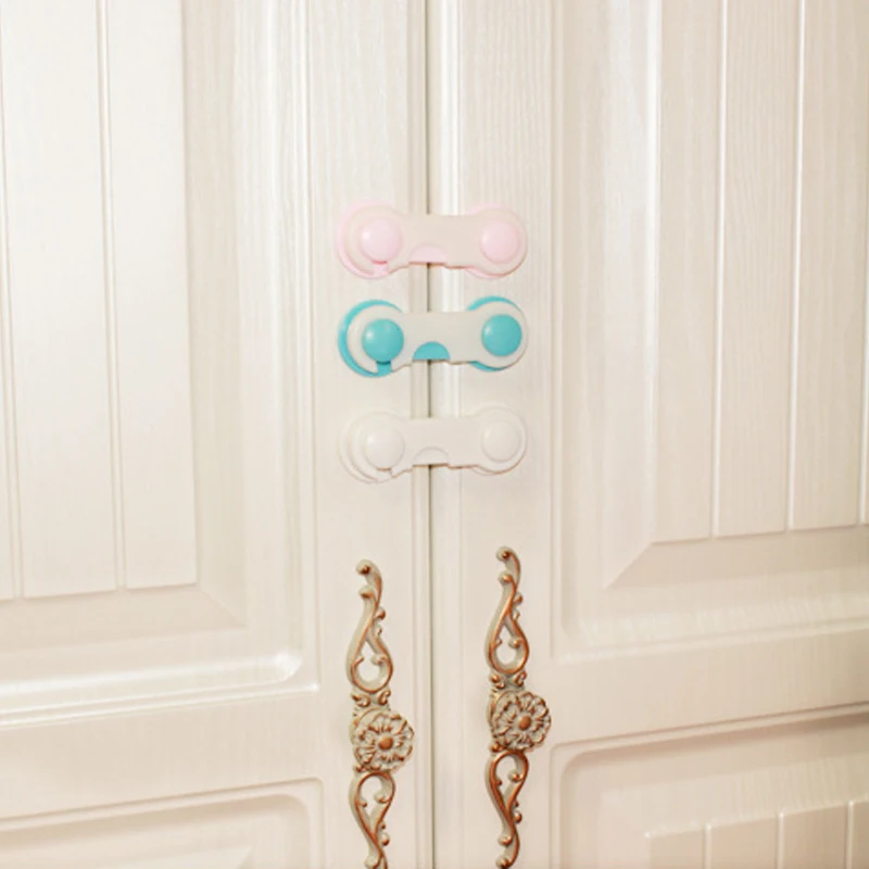 

Sale 1PC Children Baby Multifunction Safe Lock Anti-pinch Hand Cabinet Security Protection Drawer Lock