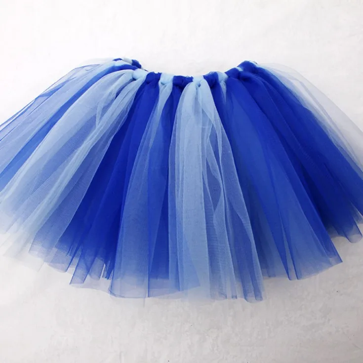 Пушистая белая синяя юбка-пачка ручной работы юбка для девочек танцевальная юбка одежда для маленьких девочек подарок на день рождения