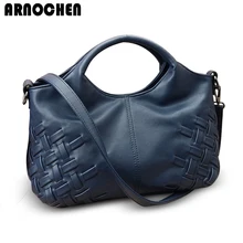 ARNOCHEN Повседневное сумка Вязание дизайнер Для женщин кожа Сумки высокое качество сумки на плечо сумка мешок основной WYQ665