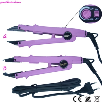 

1Pcs /Lot Heat Control Adjustable Tempera Ture 100C to 200C Heat Fusion Keratin Hair Extension Iron Connectors Free Shipping