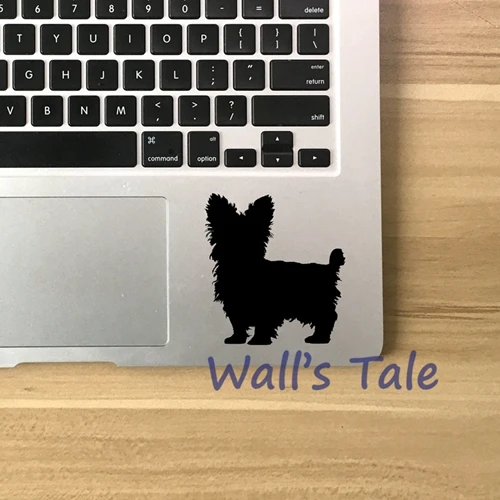 Personalized Pet Dog Decals Yorkshire Terrier Silhouette Vinyl Sticker, Custom Pet Dog Name Art Decals Car Window Laptop Decor - Цвет: Black Without name