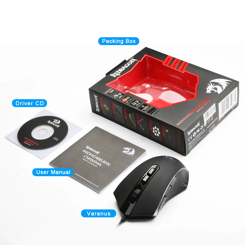 Redragon USB wired Gaming Mouse 10000 DPI 8 buttons laser programmable game mice with backlight ergonomic for laptop computer Redragon USB wired Gaming Mouse 10000 DPI 8 buttons laser programmable game mice with backlight ergonomic for laptop computer
