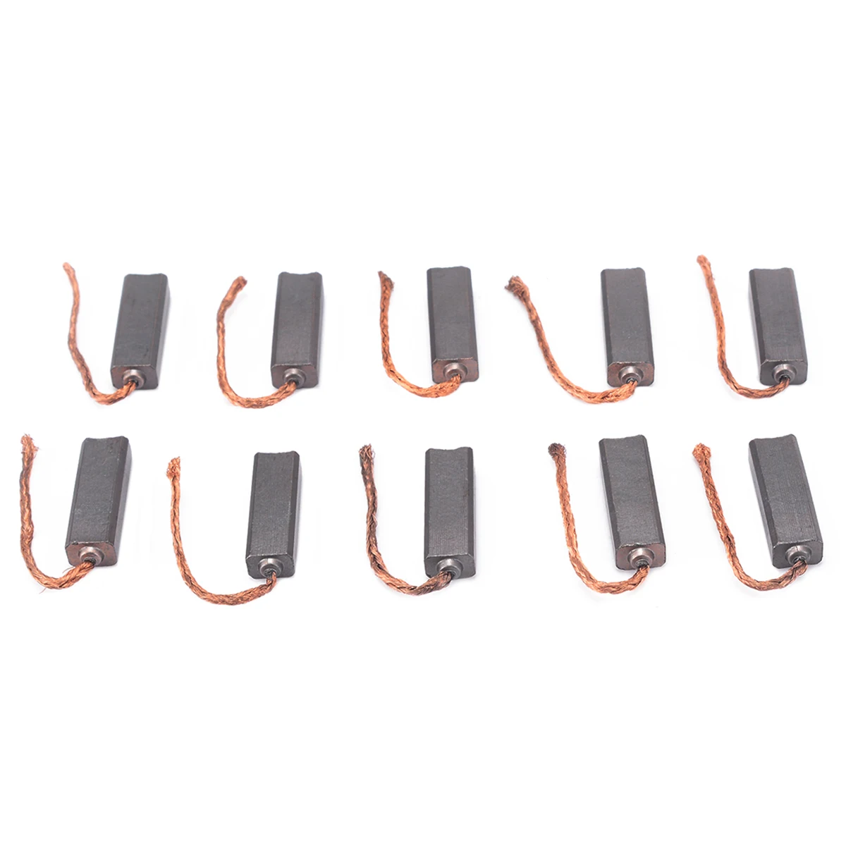10PCS/SET Carbon & Copper Motor Brush Wire Generator For Automobile Car Generic Electric Motor Brushes 4.5x6.5x20mm