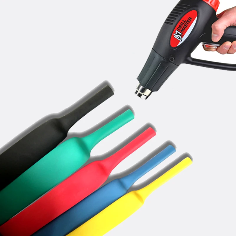 30 мм красный зеленый желтый синий черный белый прозрачный Ассорти термоусадочная трубка обмотка изоляция проводов рукав нагревательный кабель