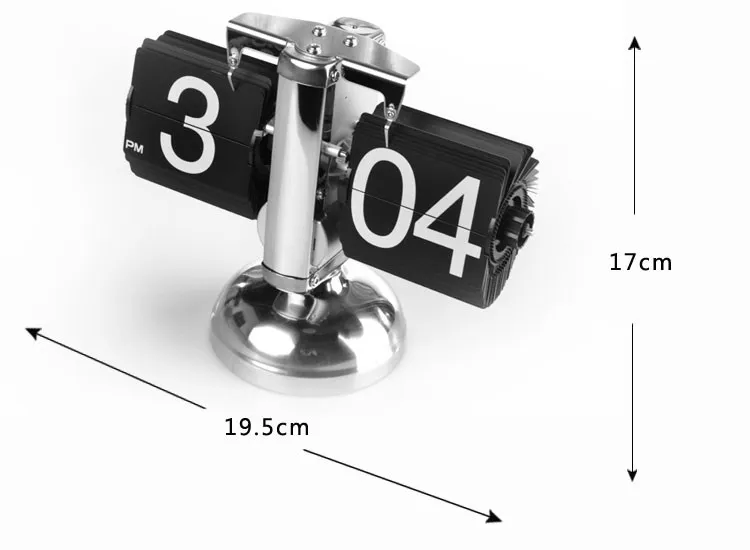 Творческий Libra Цифровой настольный флип-часы ретро настольный флип-часы из нержавеющей стали Флип внутренний механический привод кварцевые часы