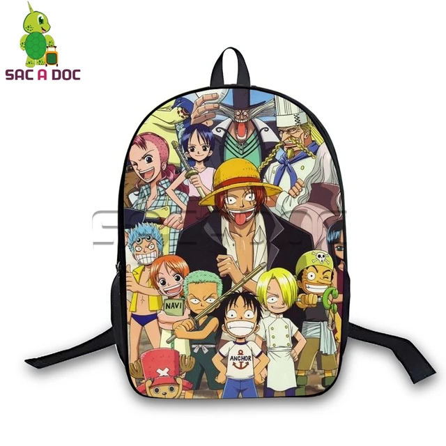 Anime One Piece Backpack for Teenagers Children School Bags Ace Luffy
