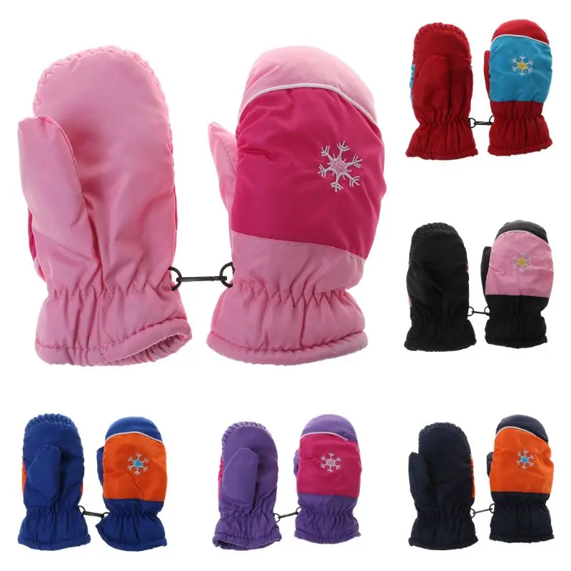 

Skiing Gloves Kids Ski Outdoor Sports Children Mitten Waterproof Windproof Mittens Thick Fleece Warm Winter Boys Girls Clothing