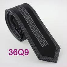 YIBEI coahella Галстуки Серые Черные Узкие галстуки с Dashed Bordered плед тонкий галстук жаккард Тканый 6 см Moda Gravata Masculino